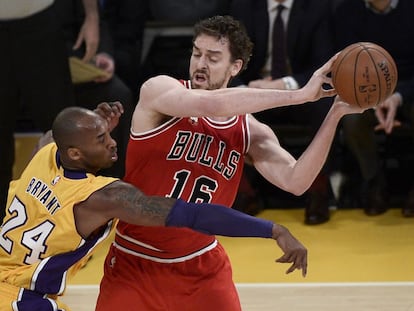Pau Gasol y Kobe Bryant en el &uacute;ltimo Bulls-Lakers.