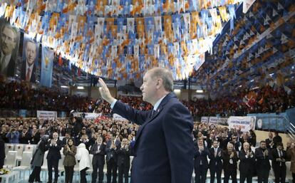 El presidente turco, Recep Tayyip Erdogan, en un evento el 31 de diciembre de 2017.