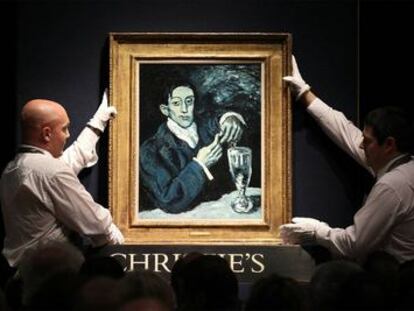 'El bebedor de absenta', de Picasso, fue subastado en Christie's de Londres en 2010.