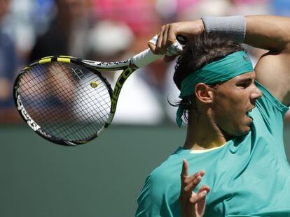 Nadal durante el partido con Berdych.