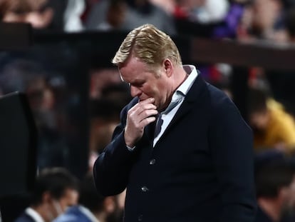 Ronald Koeman, no campo do Rayo Vallecano.