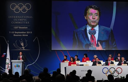 El presidente de la Comunidad de Madrid, Ignacio González, durante su intervención.