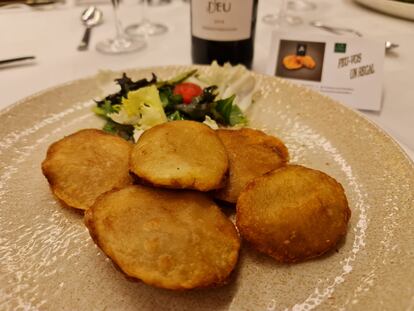 Patates d'Olot del restaurant La Deu, a Olot.