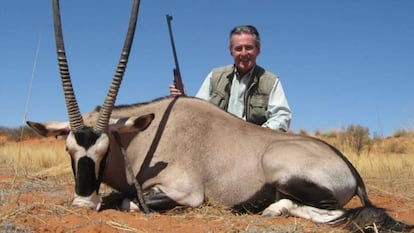 Miguel Blesa en una cacer&iacute;a en Namibia. 