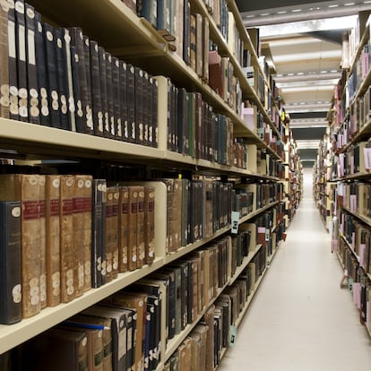 Interior de la Biblioteca Nacional de los Países Bajos.