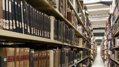 Interior de la Biblioteca Nacional de los Países Bajos.