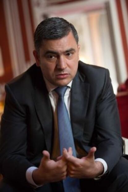 Rodrigo Martín, presidente de Randstad en España, durante un momento de la entrevista con Cinco Días.