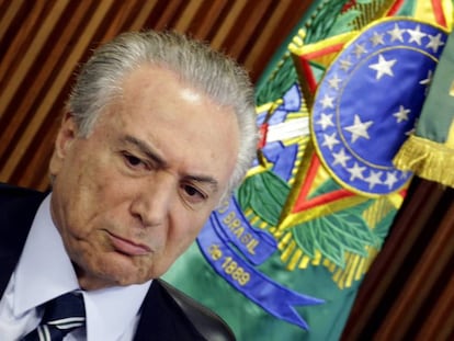 El presidente interino de Brasil, Michel Temer.