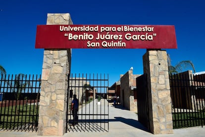 Fachada de la Universidad del Bienestar ‘Benito Juárez García’, sede San Quintín, Baja California