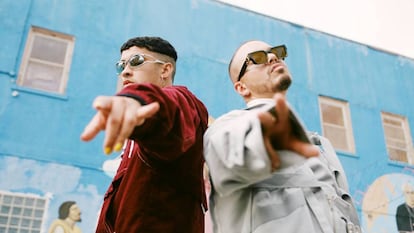 De izquierda a derecha, Bad Bunny y J. Balvin, en una fotografía de archivo.