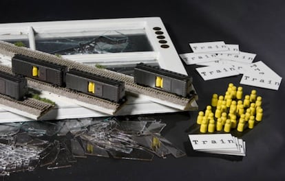 'Train', de Brenda Romero, su juego más conocido de la colección 'The mechanic is the message'.