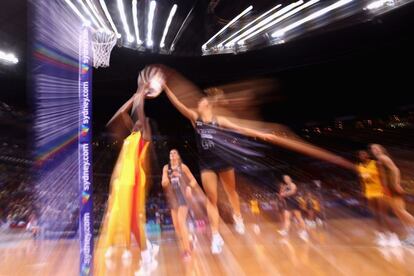 Partido disputado entre las selecciones de Nueva Zelanda y Uganda durante el Mundial de Baloncesto de Sidney (Australia), en 2015.