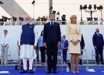 Emmanuel Macron y Narendra Modi