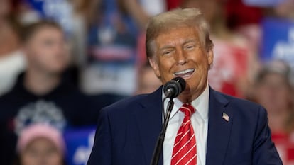Donald Trump durante un acto de campaña en Carolina del Norte, el 30 de octubre pasado.