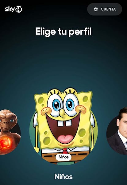 Perfiles de usuarios en SkyShowtime
