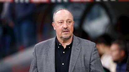 Rafa Benítez, durante el partido que enfrentó al Real Madrid contra el Celta, el día 10.