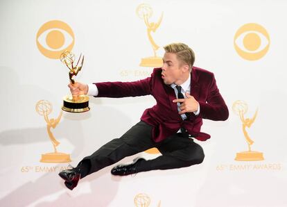 El bailarín y actor Derek Hough, Emmy a la mejor coreografía por 'Dancing with the stars'.