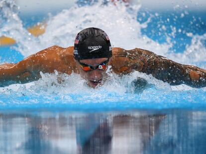 Caeleb Dressel, durante su semifinal de 100 mariposa.