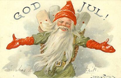 God Jul, ilustración de Jenny Eugenia Nyström, pintora e ilustradora sueca.