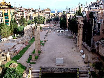 El foro romano de Tarragona, ayer.