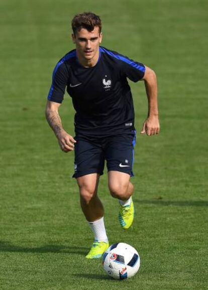 Griezmann, durante un entrenamiento.