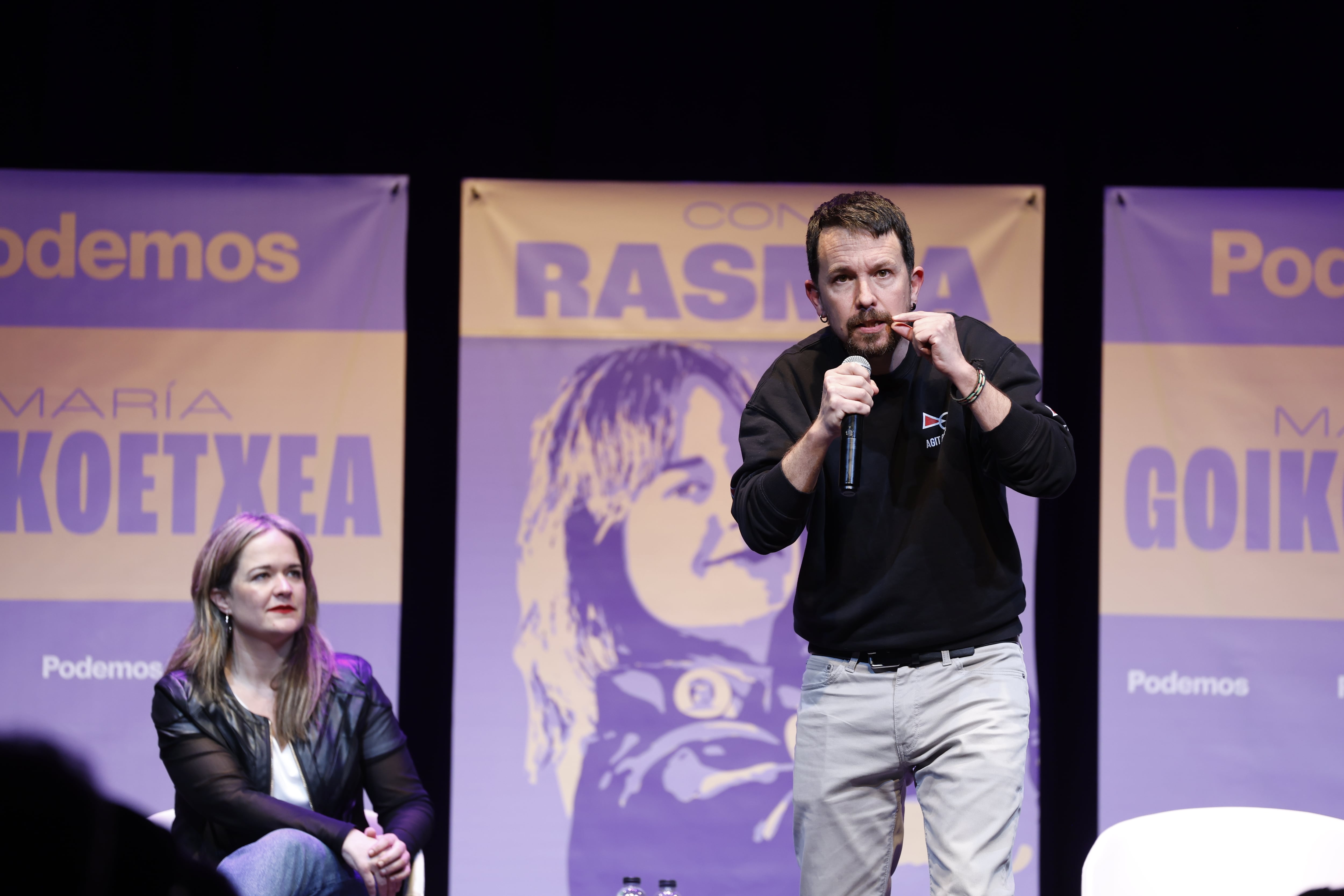 El exlíder de Podemos Pablo Iglesias participa en un acto electoral de cara a las elecciones aragonesa, el 4 de febrero de 2026 en Zaragoza.