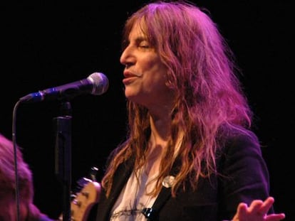 Patti Smith durante su actuación en Sant Feliu de Guixols, Girona, en 2010.