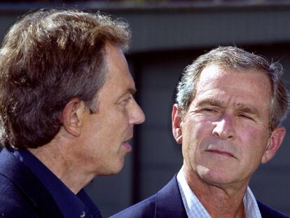 Blair y Bush, en septiembre de 2002