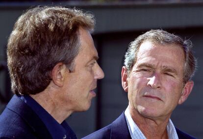 Blair y Bush, en septiembre de 2002