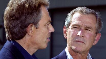 Blair y Bush, en septiembre de 2002