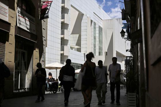 El Macba des del carrer Ferlandina.