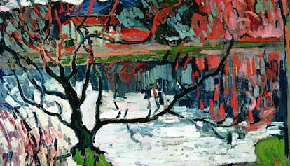  Chaville, l&#039;Etang de l&#039;Ursine, 1905, &oacute;leo de Maurice de Vlaminck.