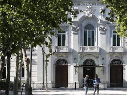  Exterior del Tribunal Supremo, en Madrid.