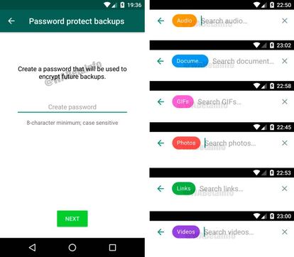 Búsquedas en WhatsApp y código para backups.