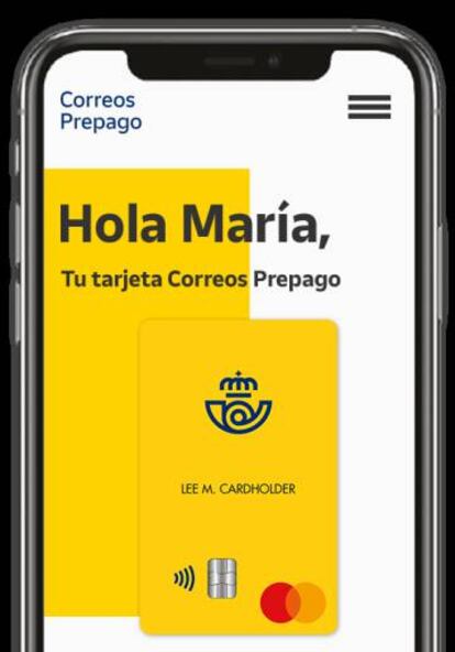 Tarjeta prepago Correos Mastercard.