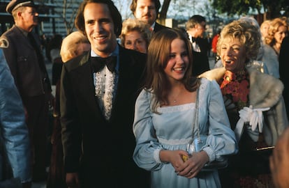 Linda Blair appears on the Oscar red carpet on the night she was nominated for 'The Exorcist'