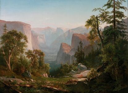 Paisaje de Thomas Hill, titulado 'Vista del valle Yosemite' (1865).