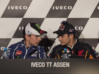 Lorenzo y Pedrosa, en Assen.