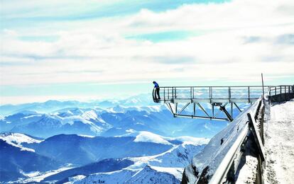 La plataforma Ponton du Ciel, en el Pic du Midi.