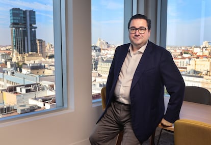 Mario González, responsable del negocio de Capital Group en España, en la sede de la empresa en Madrid.