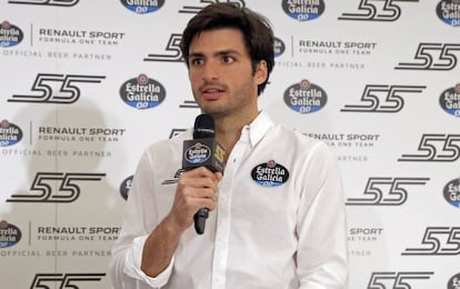 Carlos Sainz, durante la rueda de prensa.