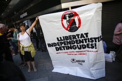 Banner in support of the imprisoned Catalan separatists.