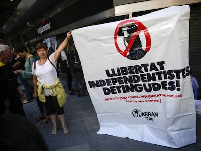 Banner in support of the imprisoned Catalan separatists.