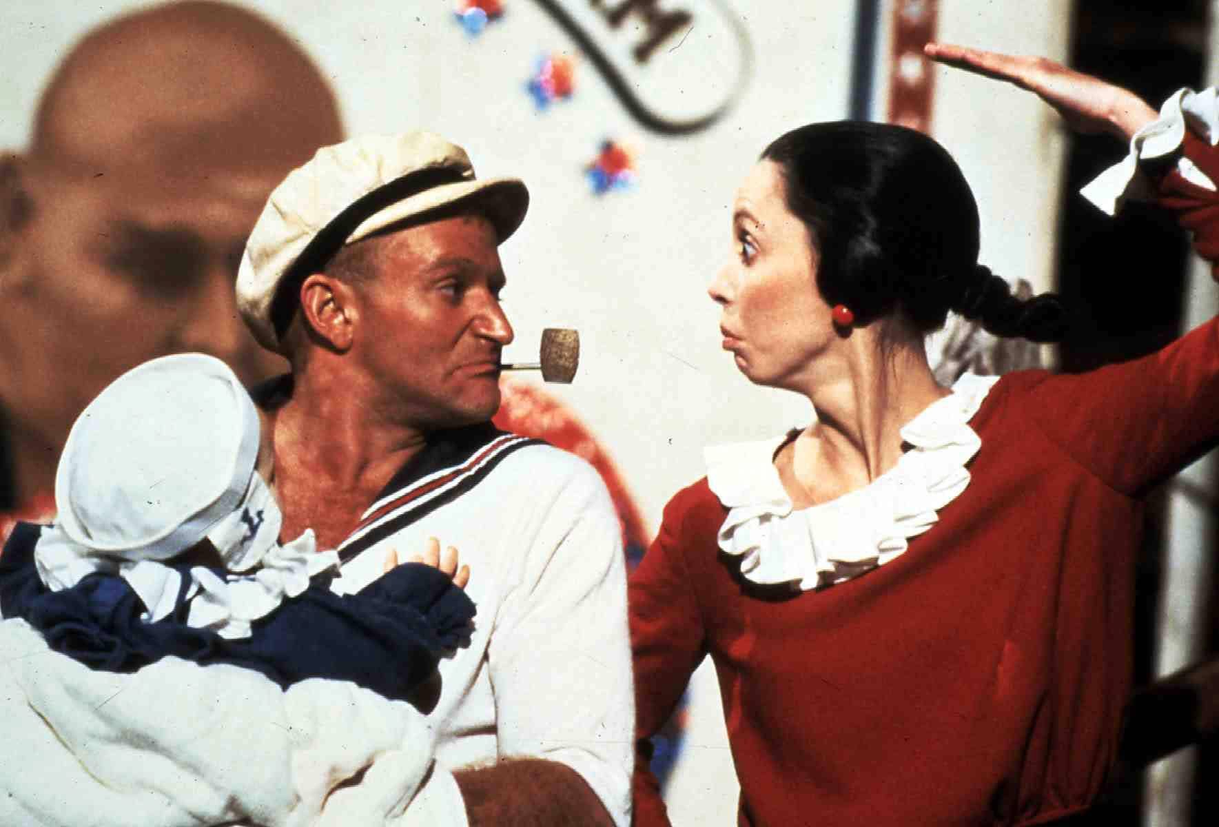 Robin Williams y Shelley Duvall en 'Popeye' (1980).