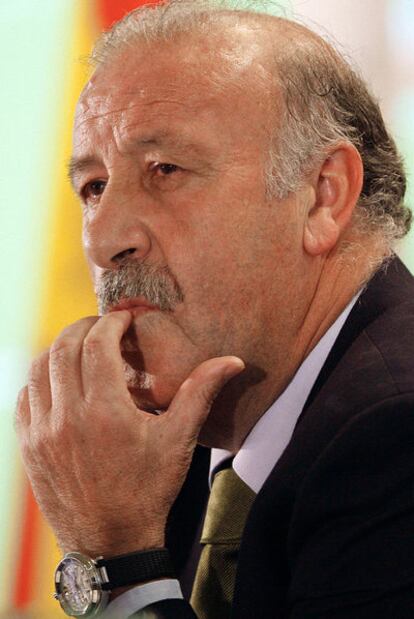 Del Bosque, ayer al dar la lista.