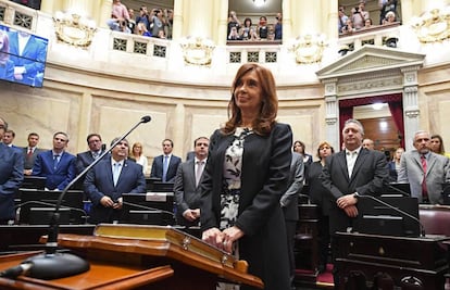 Cristina Fern&aacute;ndez de Kirchner, el pasado 29 de noviembre, cuando jur&oacute; como senadora.