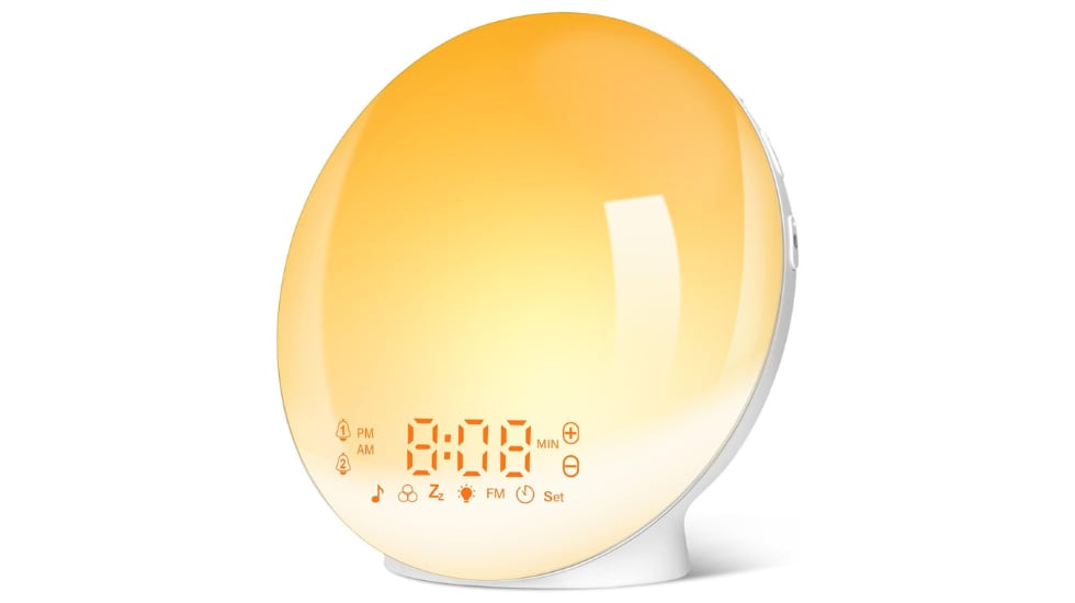 Despertador que imita la luz del amanecer.