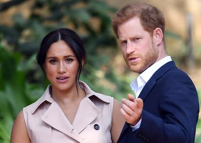 Meghan Markle y Enrique de Inglaterra, en Johannesburgo en octubre.