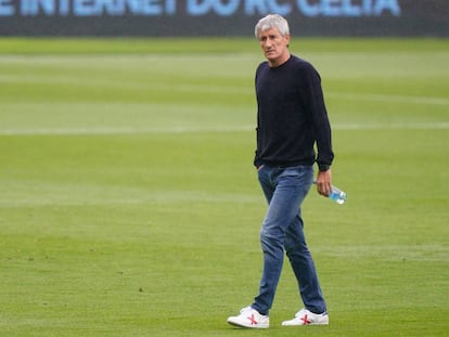 El entrenador del Barcelona, durante un partido de esta temporada.