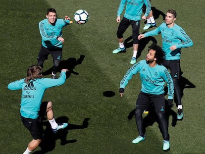 Entrenamiento del Real Madrid.